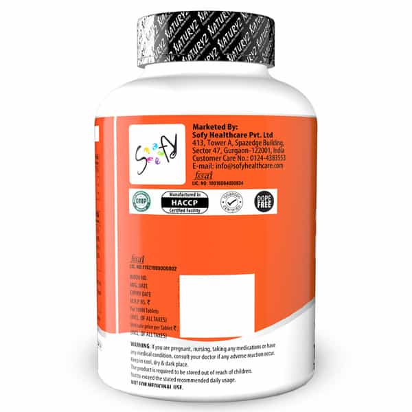 Naturyz Calcium Plus With Calcium Citrate | Vitamin D | Zinc | Magnesium For Bones - 100 Tablets