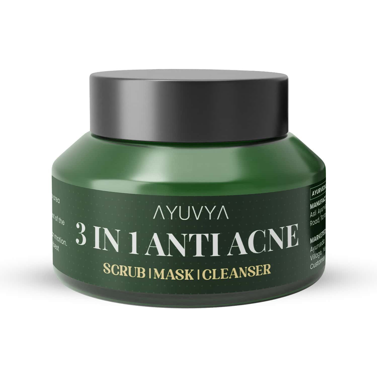 Ayuvya 3 In 1 Anti-acne Cleanser-mask-scrub - 50 G