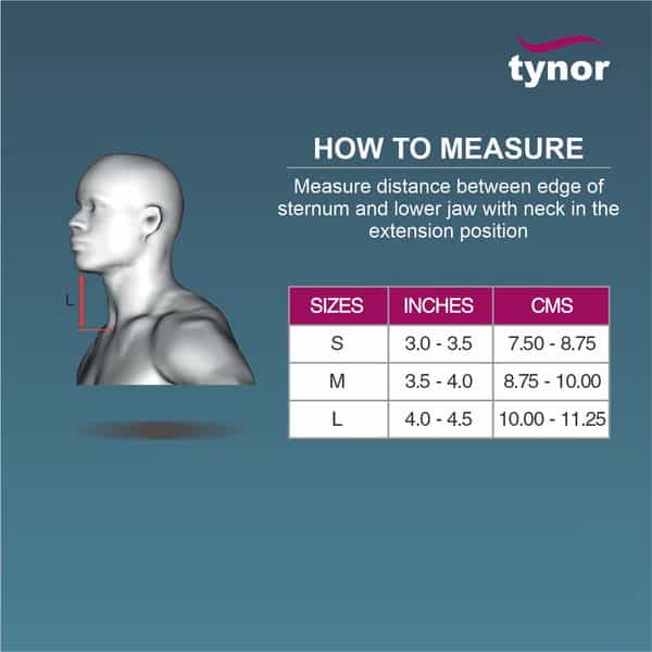 Tynor B 03 Cervical Collar Hard Adjustable Belt Size Large