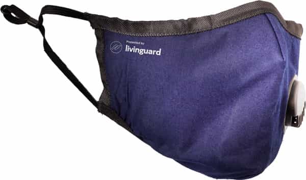 Livinguard Ultra Mask | 4 Layers | >98% Filtration| Washable & Reusable | Cotton Mask M Bombay Blue