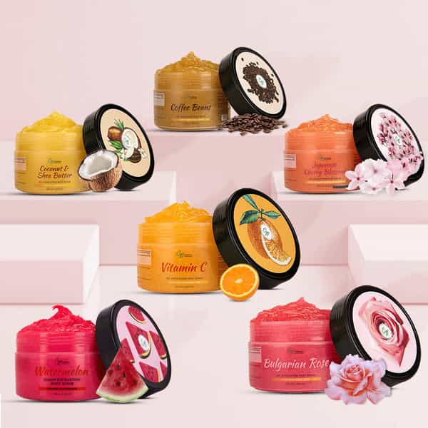 Cgg Cosmetics Watermelon Sugar Exfoliating Body Scrub For Soft & Glowing Skin - 250Gm