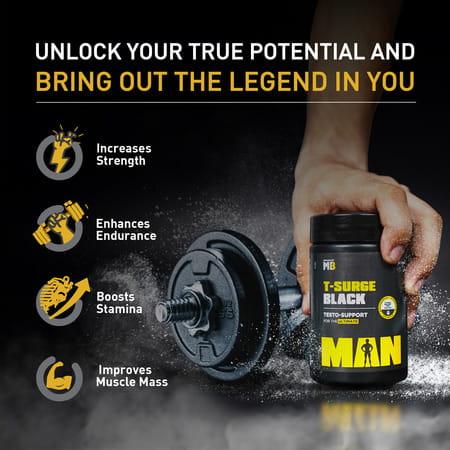 Muscleblaze Koshaveda T - Surge Black (90 Tablets) | Testosterone Booster For Men