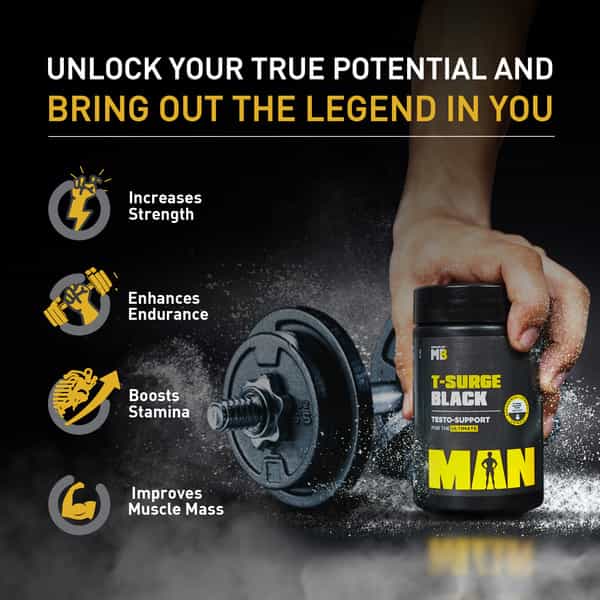 Muscleblaze Koshaveda T - Surge Black (90 Tablets) | Testosterone Booster For Men