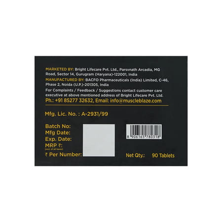 Muscleblaze Koshaveda T - Surge Black (90 Tablets) | Testosterone Booster For Men