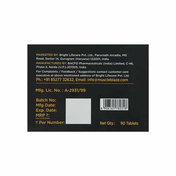 Muscleblaze Koshaveda T - Surge Black (90 Tablets) | Testosterone Booster For Men