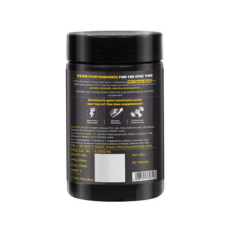 Muscleblaze Koshaveda T - Surge Black (90 Tablets) | Testosterone Booster For Men