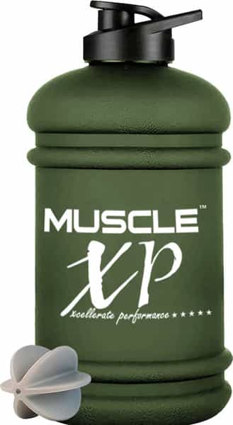 Musclexp Boldxp Gallon Water Bottle 2.2 L Gym / With Blender Ball Military Green