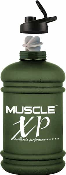 Musclexp Boldxp Gallon Water Bottle 2.2 L Gym / With Blender Ball Military Green
