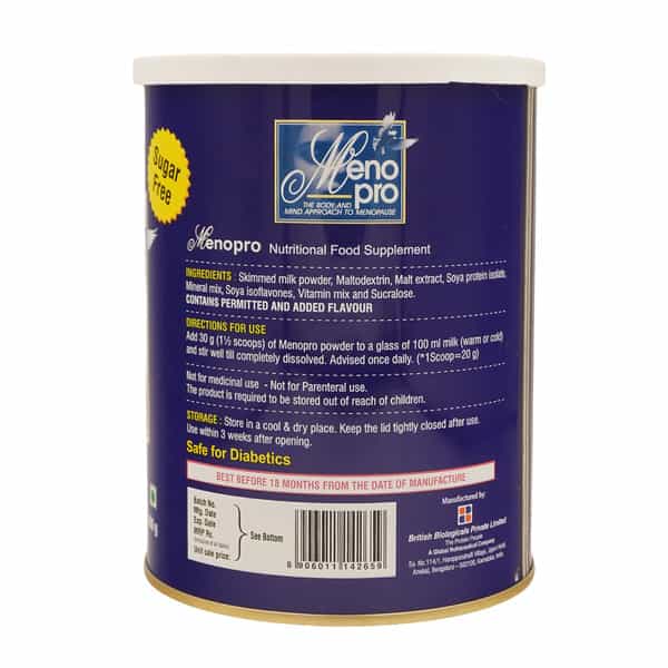Meno Pro Mango Flavour Sugar Free Oral Powder Tin Of 400Gm