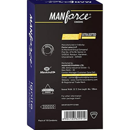 Manforce Ignite Apple-Peach Flavoured Condoms 10 Pc & Manforce Lube Strawberry Flavoured Unisex 60ml