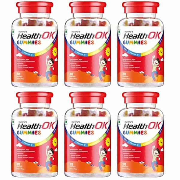 Health Ok Mankind Gummies Multivitamin And Multimineral For Kids | 30 Gummies X Pack Of 6