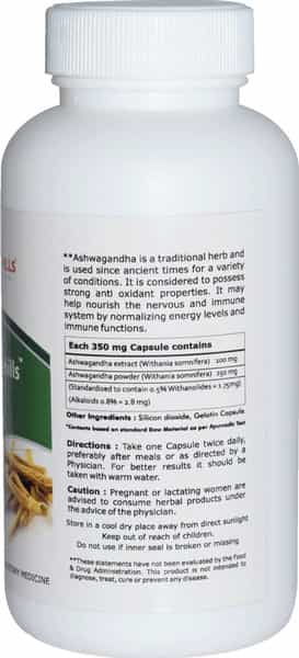 Herbal Hills Ashwagandha Capsules Ashwagandhahills 120 Capsule (Pack Of 2)