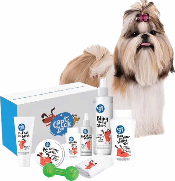 Captain Zack-The Shihtzu Groom Box-Ultimate 8 In 1 Head To Paw Groom-Kit For Your Dog.