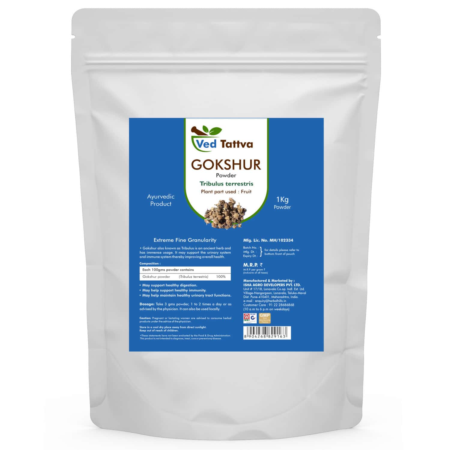 Ved Tattva Gokshur Powder - 1 Kg (pack Of 5)