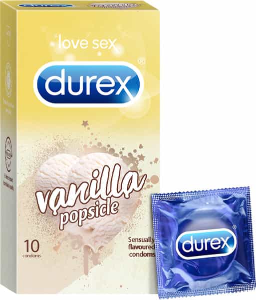 Durex Vanilla Popsicle Flavoured Condoms -10S