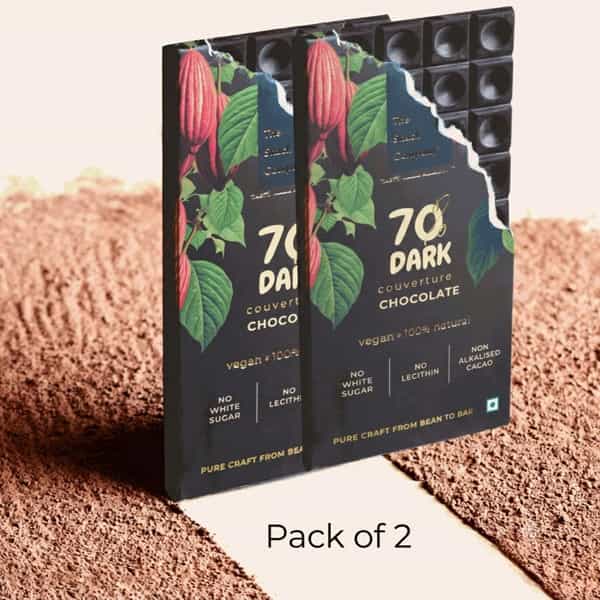 The Snack Company 70% Couverture Dark Chocolate X Pack Of 2