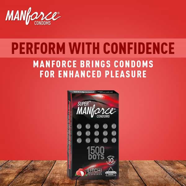 Manforce Extra Dotteds Litchi Flavoured Condom (Set Of 6 60 Sheets)