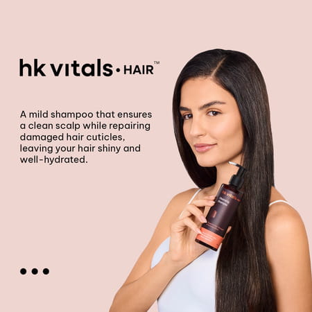 Hk Vitals Hair Shampoo (175ml) | Red Onion | Biotin & Xylishine | Hair Strength & Shine