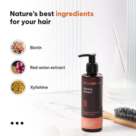 Hk Vitals Hair Shampoo (175ml) | Red Onion | Biotin & Xylishine | Hair Strength & Shine