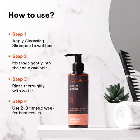 Hk Vitals Hair Shampoo (175ml) | Red Onion | Biotin & Xylishine | Hair Strength & Shine