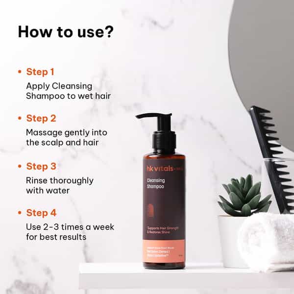 Hk Vitals Hair Shampoo (175Ml) | Red Onion | Biotin & Xylishine | Hair Strength & Shine