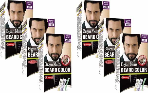 Bigen Men's Beard Color Natural Black B101 40G (Pack Of 6)