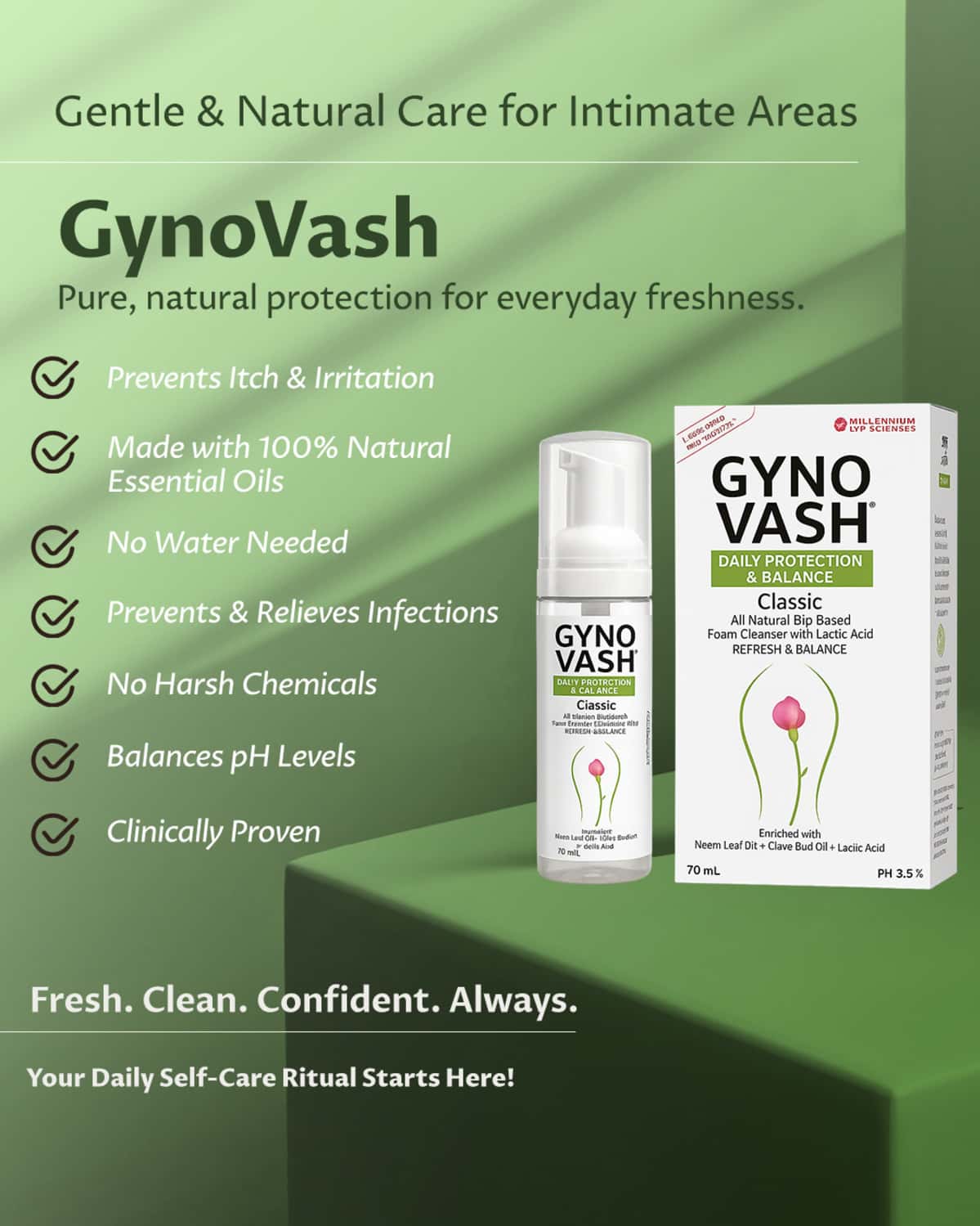 Gynovash Daily Protection & Balance 70 Ml