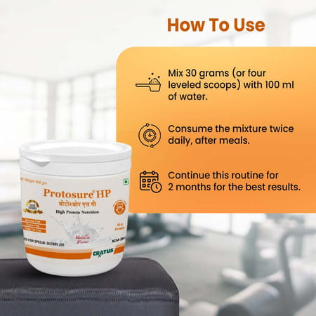 Cratus Protosure Hp Mass Gainer For Diabetics Helps Build Body Mass High Protein Nutrition Pack Of 2
