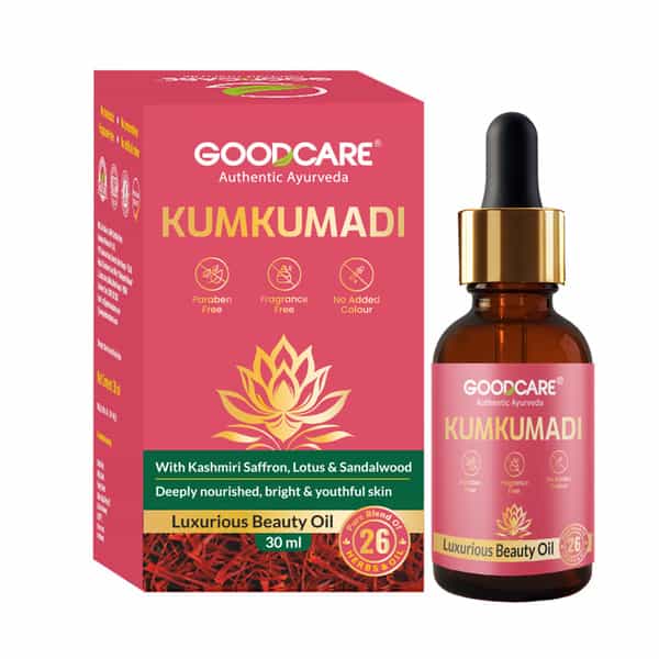 Goodcare Kumkumadi Face Oil 30Ml | Saffron, Lotus & Sandalwood | Brightens, Evens Tone & Fades Spots