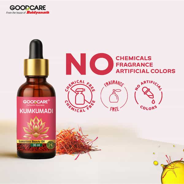 Goodcare Kumkumadi Face Oil 30Ml | Saffron, Lotus & Sandalwood | Brightens, Evens Tone & Fades Spots