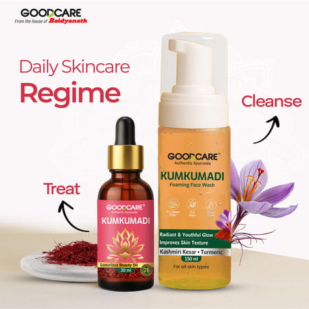 Goodcare Kumkumadi Face Oil 30Ml | Saffron, Lotus & Sandalwood | Brightens, Evens Tone & Fades Spots
