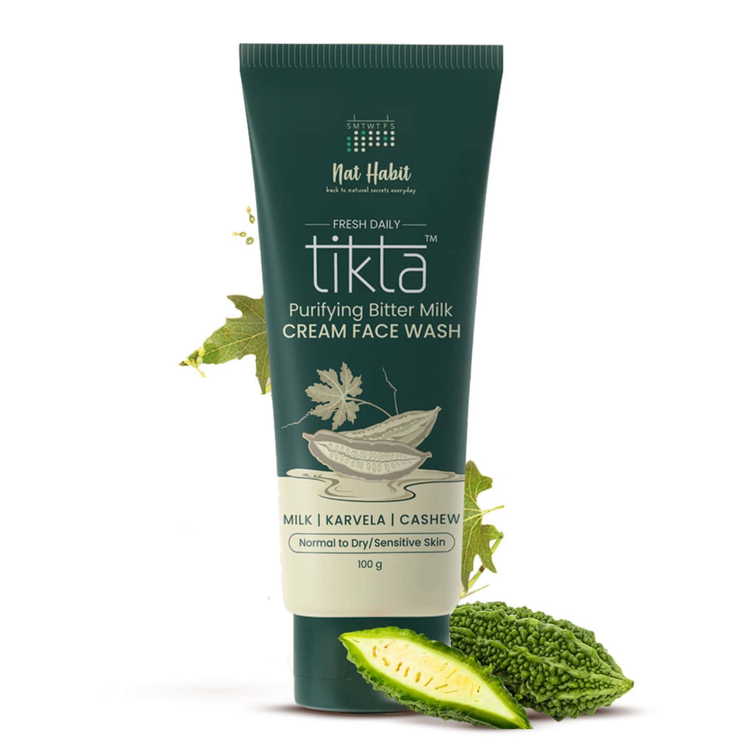 Nat Habit Acne Control & Glowing Skin Purifying Bitter Milk Face Wash (100g)