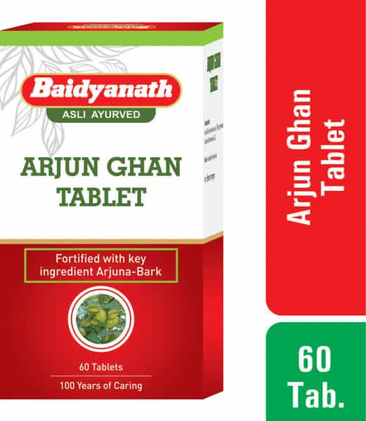Baidyanath Asli Ayurved Arjun Ghanbati 60 Tablets (Pack Of 2)