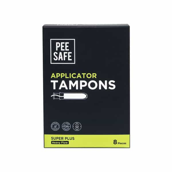 Pee Safe Applicator Tampons For Heavy Flow 8 Pieces | Leak Proof | Highly Absorbent | Bpa Free