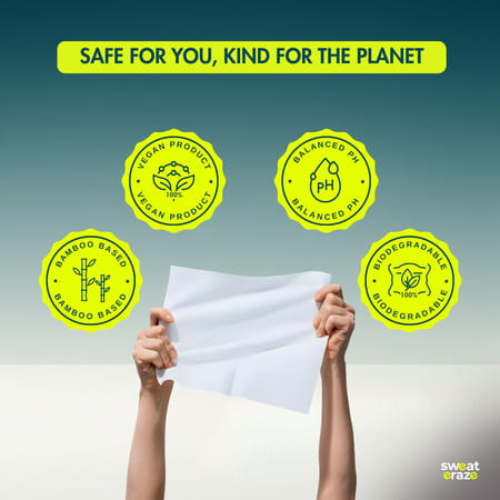 Sweat Eraze - Antiperspirant Wipes - Pack Of 3