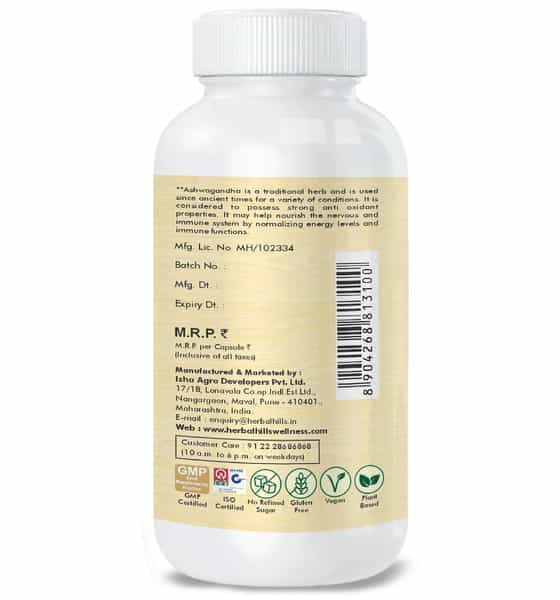 Herbal Hills Ashwagandha 120 Tablets (Pack Of 5)