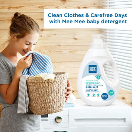 Mee Mee Baby Liquid Detergent | Ph Balanced | Free From Harsh Chemicals | 1.5l