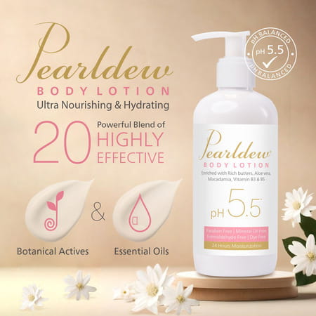 Pearldew Body Lotion |With Aloe | Avocado | Jojoba Oil & More|Ph 5.5 |300 Ml Pack Of 1