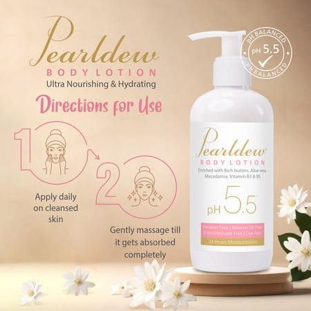 Pearldew Body Lotion |With Aloe | Avocado | Jojoba Oil & More|Ph 5.5 |300 Ml Pack Of 1