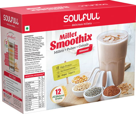 Tata Soulfull Almond Millet Smoothix 450g (Pack Of 15 Sachets)