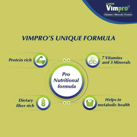 Lupin Vimpro Vanilla Flavour Jar Of 400gm Powder