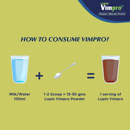 Lupin Vimpro Vanilla Flavour Jar Of 400gm Powder