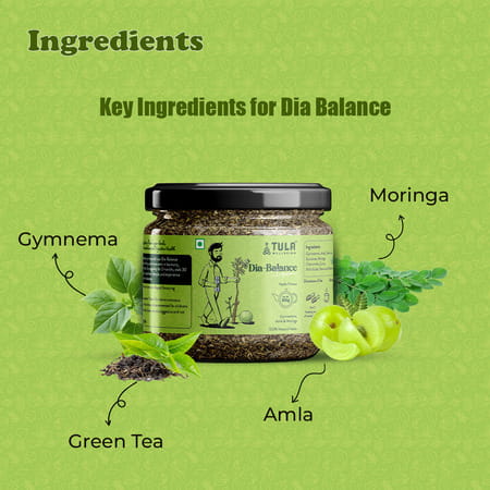Tula Wellbeing Dia-Balance Infusion Herbal Tea | Regulate Sugar | Enhance Metabolism | Apple - 100g