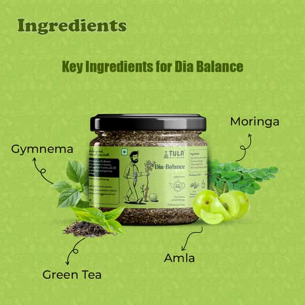 Tula Wellbeing Dia-Balance Infusion Herbal Tea | Regulate Sugar | Enhance Metabolism | Apple - 100G