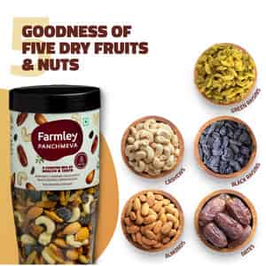 Buy FARMLEY PREMIUM PANCHMEVA MIX DRY FRUITS JAR 1 KG Online & Get Upto ...