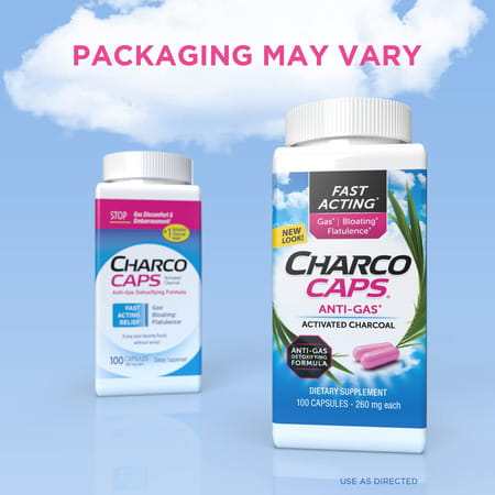 Charcocaps Gas Relief Capsules | 100 Count