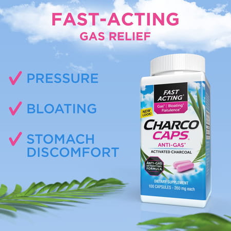 Charcocaps Gas Relief Capsules | 100 Count