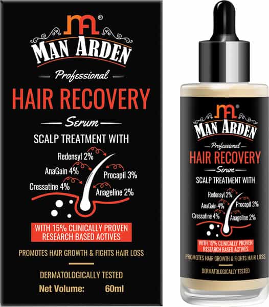 Man Arden Professional Hair Recovery Serum With 1 Dermatologically Tested Scalp Treatment 60Ml