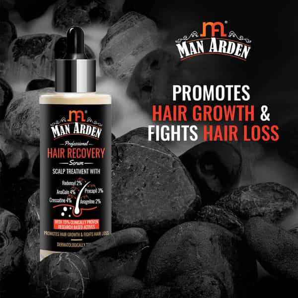 Man Arden Professional Hair Recovery Serum With 1 Dermatologically Tested Scalp Treatment 60Ml