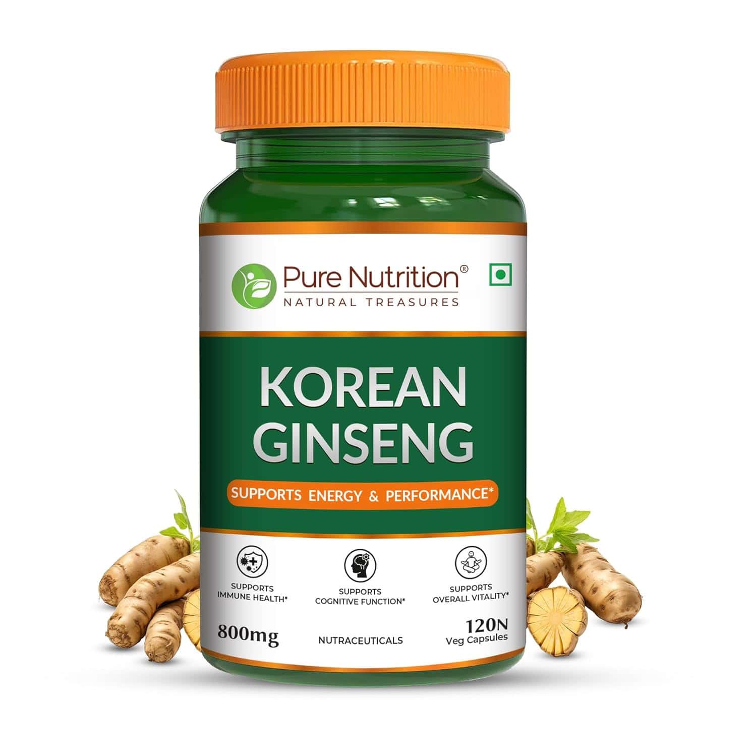 Pure Nutrition Korean Ginseng 800mg Boosts Energy